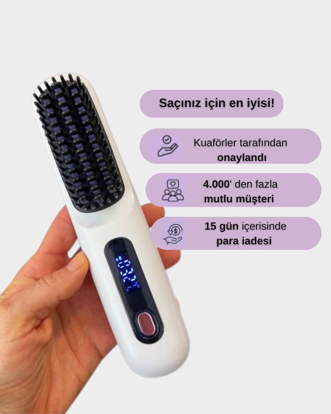 Parla -Elektrikli Taşınabilir PRO Tarak