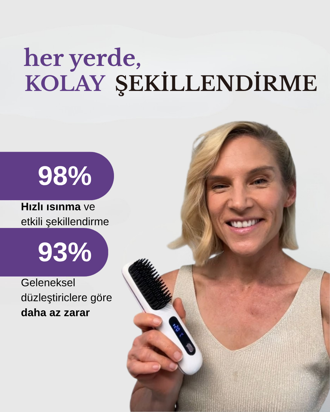 Parla -Elektrikli Taşınabilir PRO Tarak